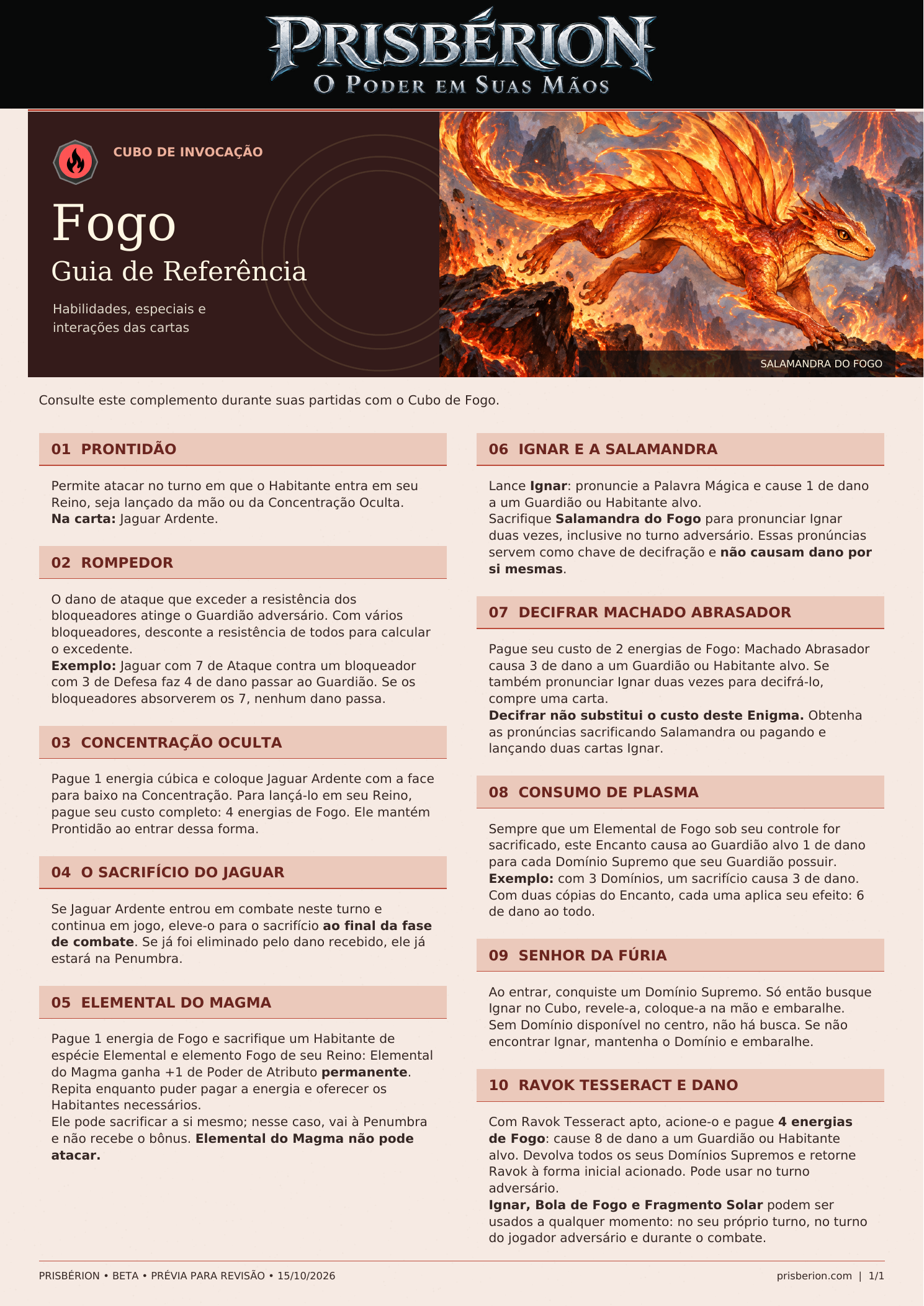Miniatura do Guia de Referência do Cubo de Fogo